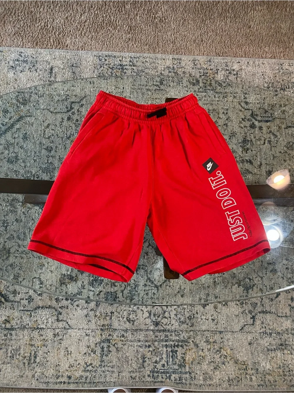 Nike Kids Red 'Just Do It.' Pullover Hoodie